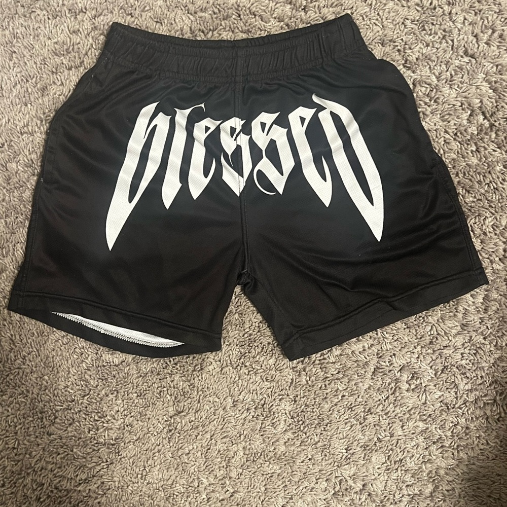 Blessed graphic shorts